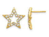 1/2 Carat (ctw SI1-SI2, G-H-I) Lab-Grown Diamond Star Earrings in 14K Yellow Gold